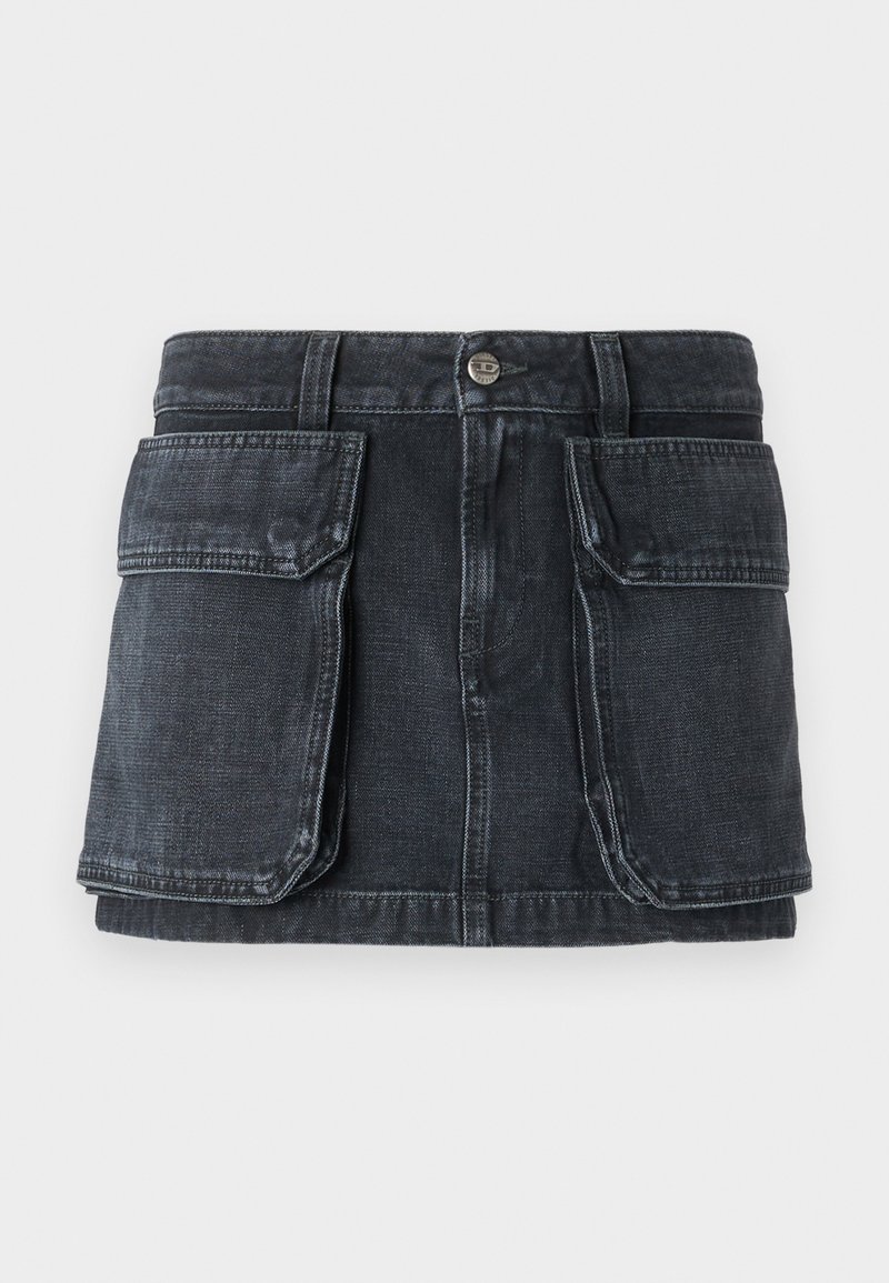 Diesel Minirok zwart denim/blackdenim