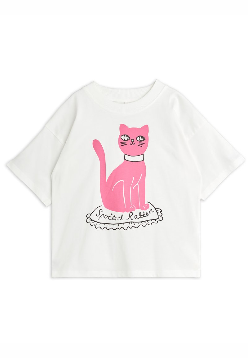 Mini Rodini CAT TEE UNISEX - Triko s potiskem - white