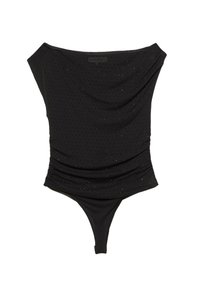 DRAPED RHINESTONE  - Top - black