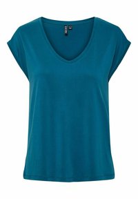 Pieces PCKAMALA NOOS BC - T-shirt basic - ombre blue/metallic-rood