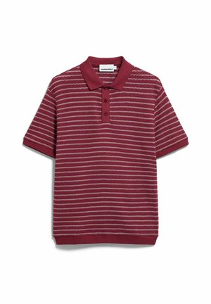 ARMEDANGELS, MAARIO KNIT - Poloshirt - velvet red-moonlit lilac