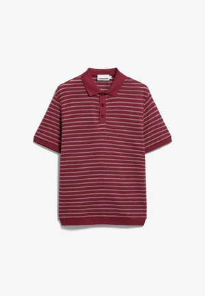 ARMEDANGELS, MAARIO KNIT - Polo - velvet red-moonlit lilac