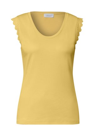 Street One Studio, TOP WITH V-NECK AND RUFFLES - Top - snap yellow