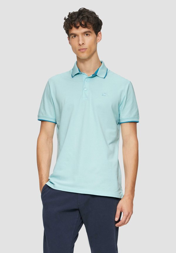 SPORTIVES - MIT KONTRAST-DETAILS - Poloshirt - ozeangrün