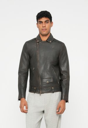 EXCLUSIVE MILO BIKER - Jachetă piele - vintage black