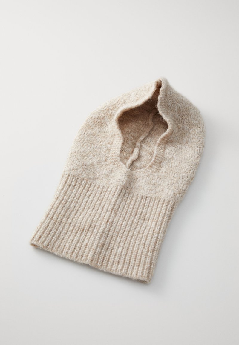 Becksöndergaard CABLE BALACLAVA - Berretto - birch white