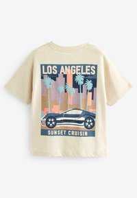Next RELAXED FIT SHORT SLEEVE GRAPHIC STANDARD - Nyomott mintás póló - stone la