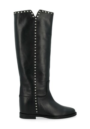 CON BORCHIE - Bottes de cowboy / motard - nero