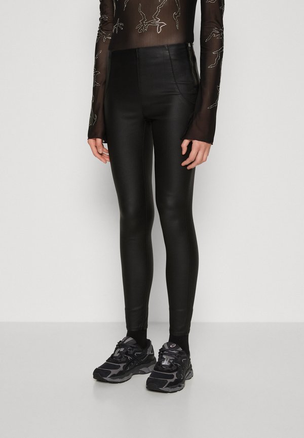 ONLKEIRA-ROCK LIFE COATED - Leggings - Trousers