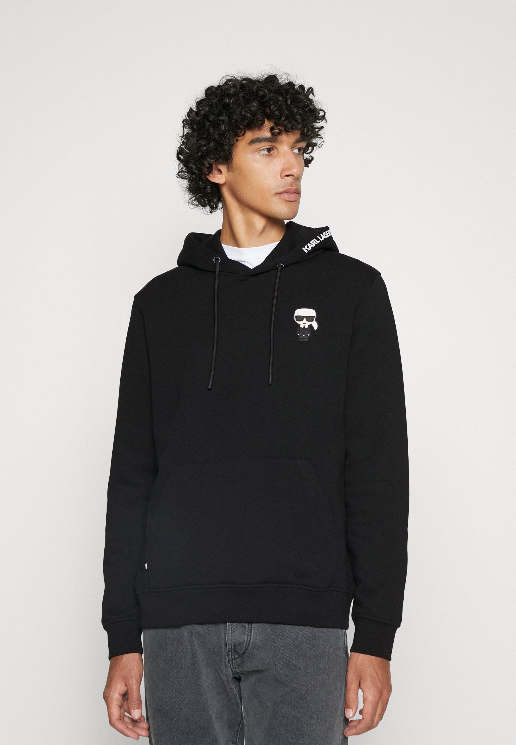 KARL LAGERFELD HOODY - Sweatshirt - black - Zalando.co.uk