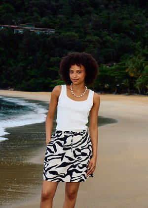 ICHI IHLINNO  - A-linjainen hame - graphic animal