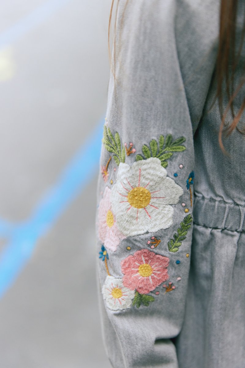 Bonton ROBE JIDA - Denim dress - chambray gris/grey - Zalando