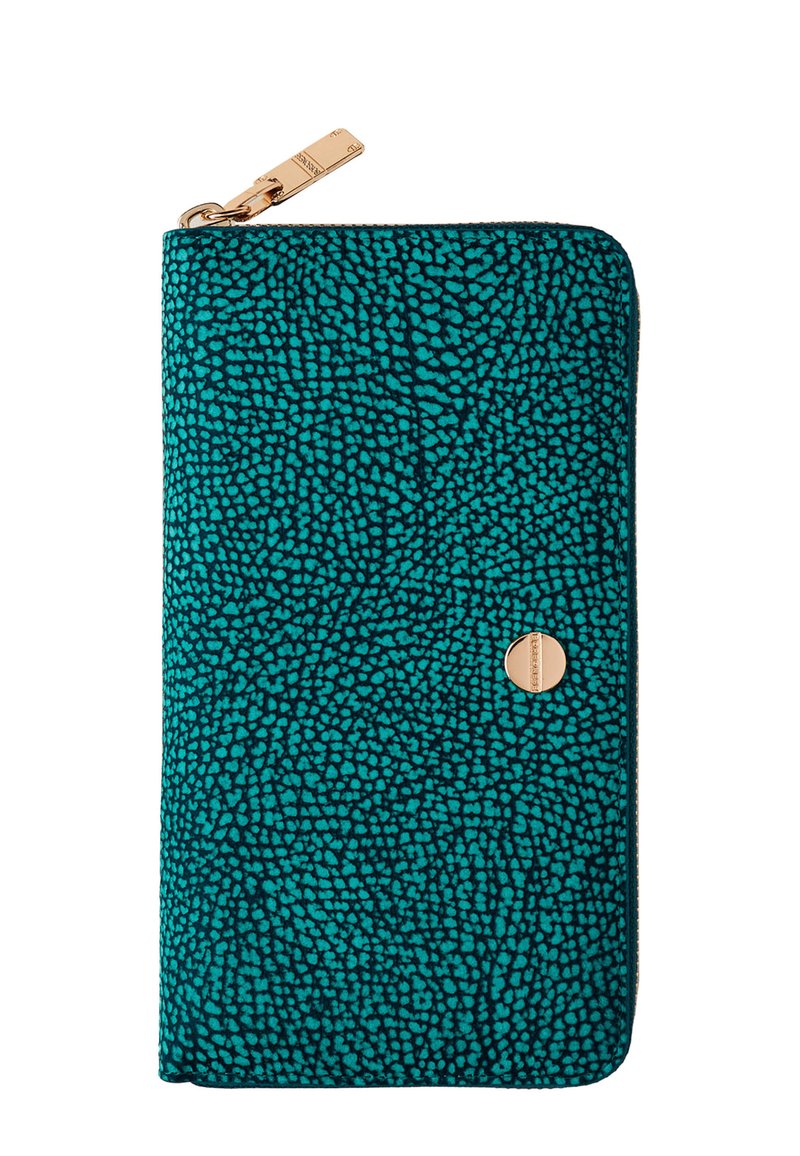 Borbonese LARGE - ZIP AROUND - Portafoglio - peacock