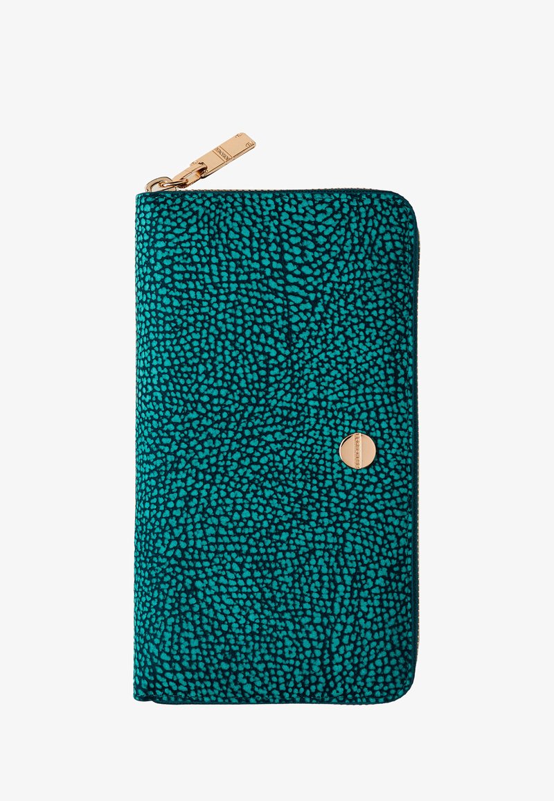 Borbonese LARGE - ZIP AROUND - Wallet - peacock