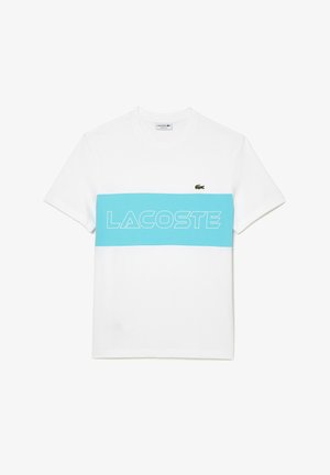 Lacoste Camiseta estampada - blanc bleu