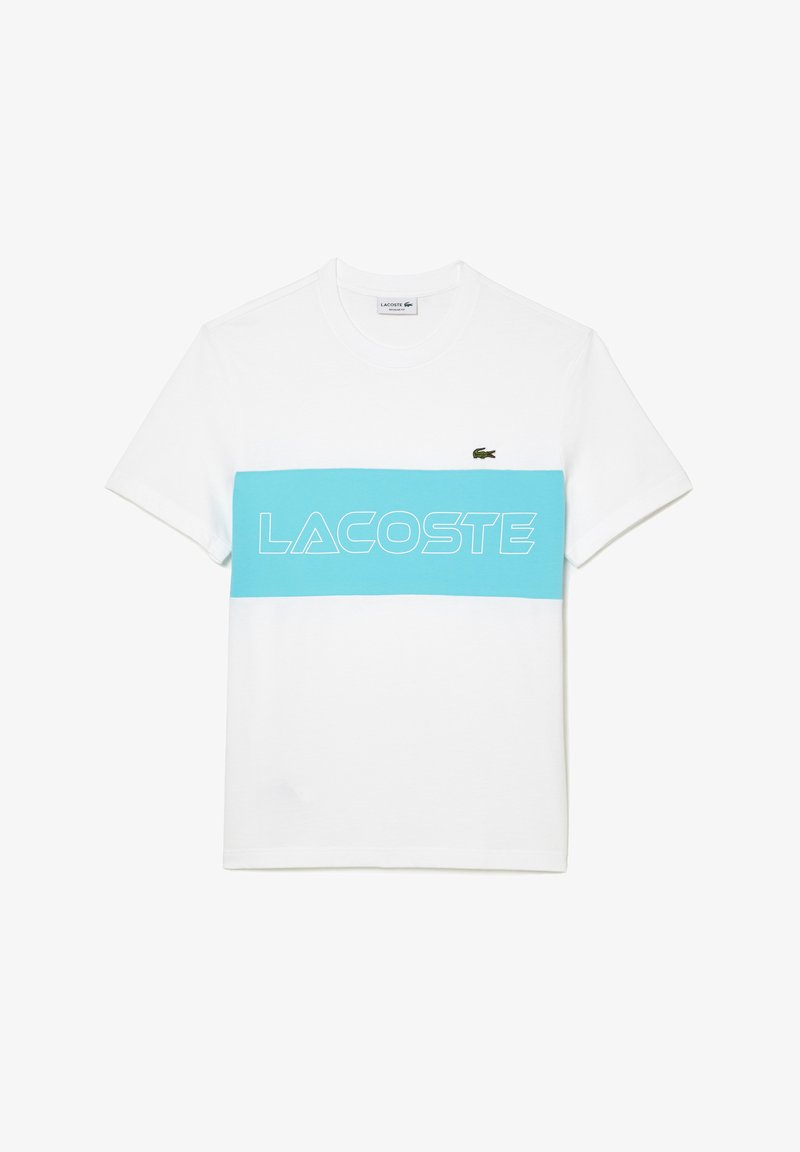 Lacoste Camiseta estampada - blanc bleu