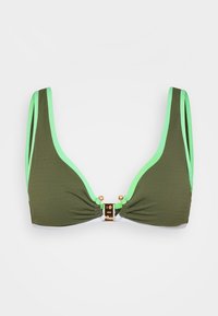 BEACH BOUND RING FRONT - Bikini pezzo sopra - khaki