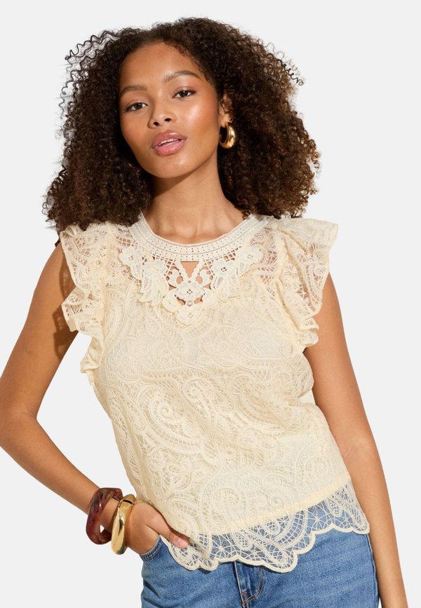 REGULAR FIT - Bluse - cream