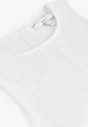 Next, TALL FIT - SLEEVELESS RACER PUFFBALL MIDI - Robe de jour - white
