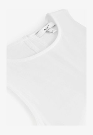 Next, TALL FIT - SLEEVELESS RACER PUFFBALL MIDI - Robe de jour - white