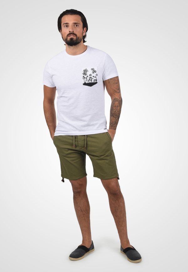 IDMOSES LINEN MIX - Shorts - dark olive3