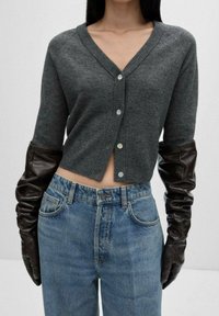 Mango LINITO - Neuletakki - mottled dark grey