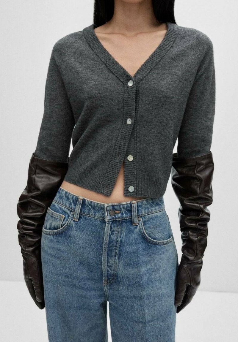 Mango LINITO - Neuletakki - mottled dark grey