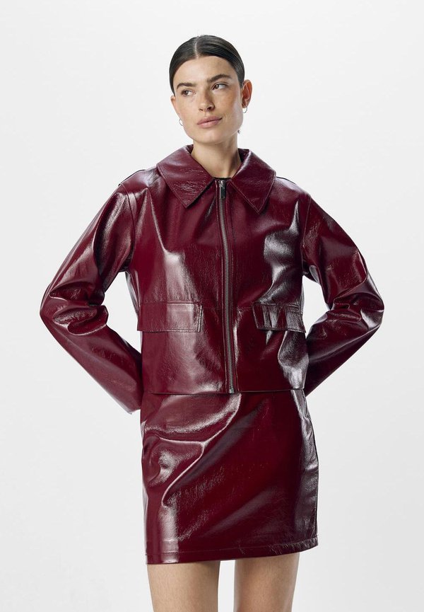 OBJTEXAS LISA SKIRT  - Mini skirt - cabernet