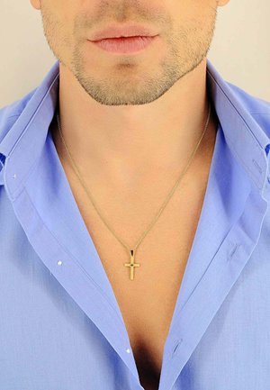 MUAU Schmuck, ANHÄNGER KREUZ , 26X12MM - Pendentif - gelbgoldfarben