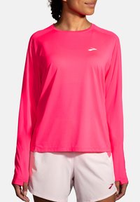 Brooks SPRINT FREE LONG SLEEVE 2.0 - Ilgarankovis viršutinės dalies drabužis - hyper pink