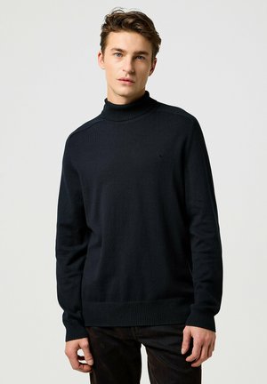 Wrangler LONG SLEEVE TURTLENECK FOR REGULAR FIT - Neule - black