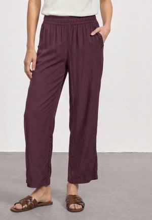 Street One, HIGH WAIST WIDE LEG HOSE IM LOOSE FIT - Pantalon classique - rustic rouge