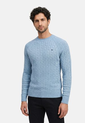 Kronstadt FLYNN CABEL CREW NECK - Pulover - blue shadow mix