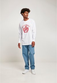 Southpole SPRAY LOGO - Laisvo kirpimo džinsai - retro midblue