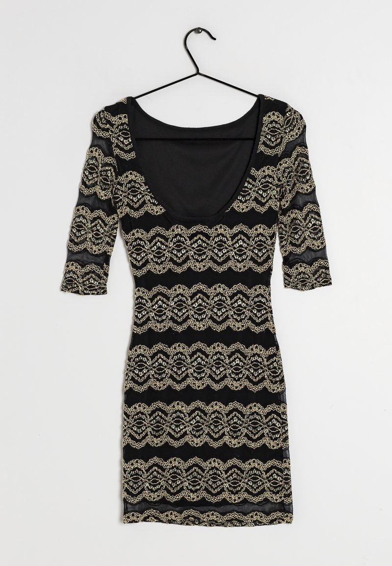 river island black and gold dress River island black and gold midi length dress, Size