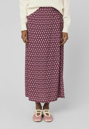 LONGUE IMPRIMÉ - Jupe longue - pourpre