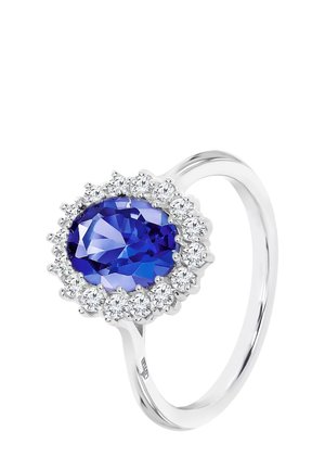 ZIRKONIASTEIN  - Ring - silver-coloured/blau