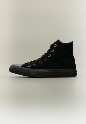 Converse, CHUCK TAYLOR ALL STAR LACE - Vysoké tenisky - black/black/gold coloured