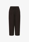 KAMILIA CROPPED WIDE - Pantalon classique - black coffee