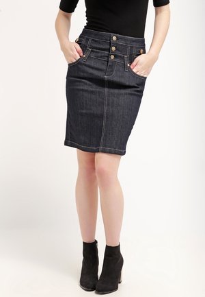 Gonna a tubino - rinsed denim