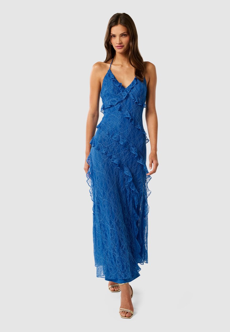 Forever New KIMBERLEY RUFFLE MAXI - Cocktailjurk - intense azure