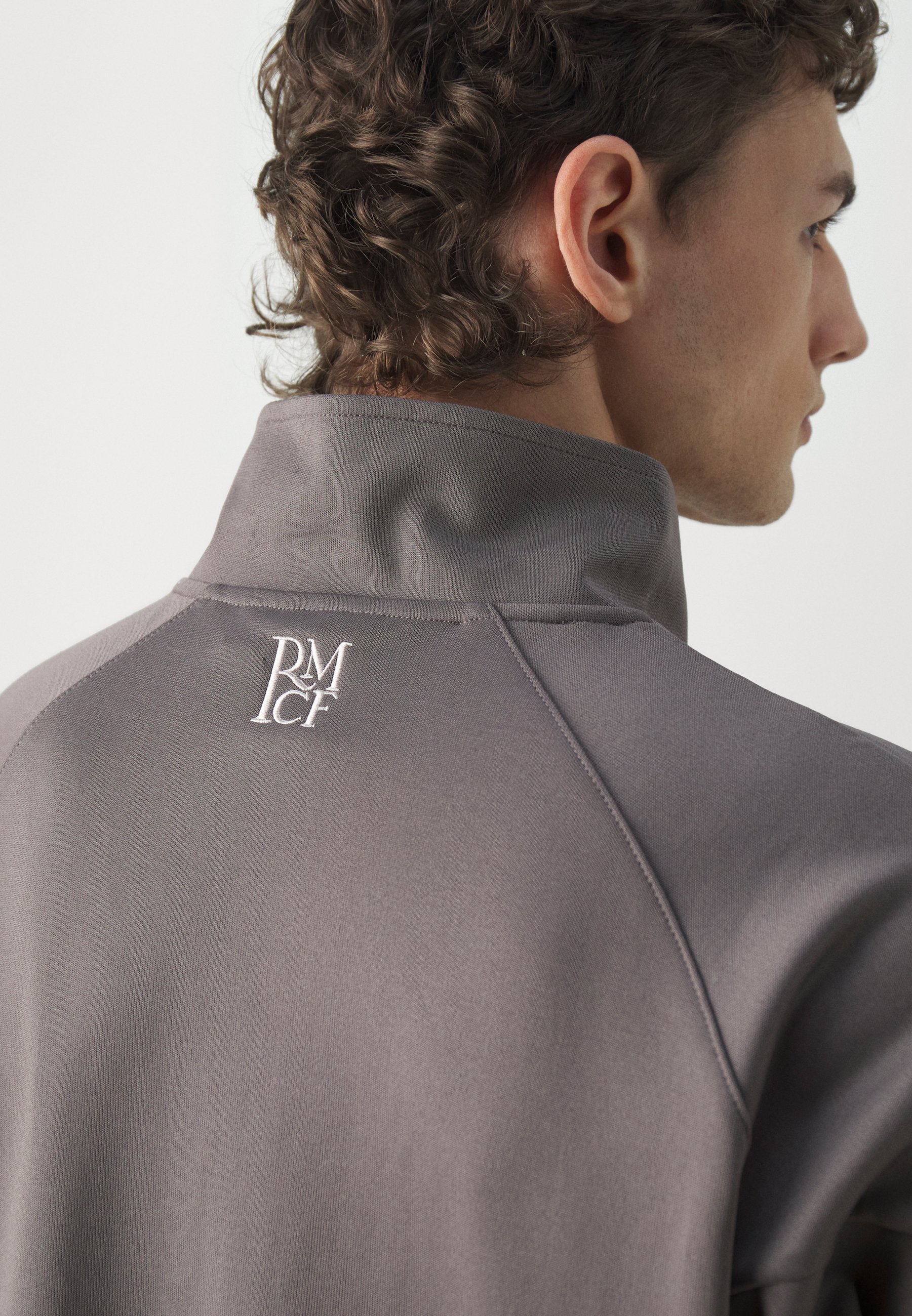 adidas Originals REAL MADRID OG HALFZIP CREW - Squadra - charcoal