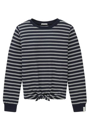 GESTREIFTES MIT KNOTE - Sweatshirt - navy/off white stripe