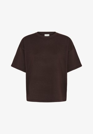 ICHI, IHLULS LOOSE SS - T-Shirt print - chocolate torte