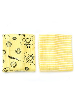 SET OF 2 BUZZY BEE  - Baby blanket - yellow
