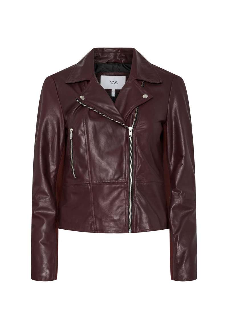 YAS Leren jas donkerrood YAS Leren jas donkerrood
