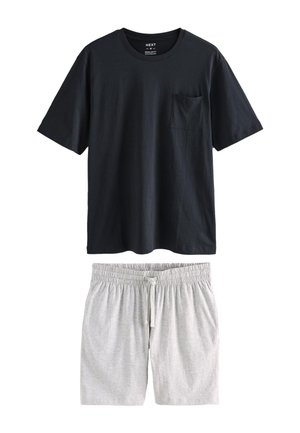 Next, SET - Pyjama - black grey marl