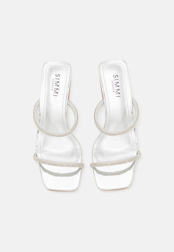 PIXXIE - Heeled mules - silver mirror3