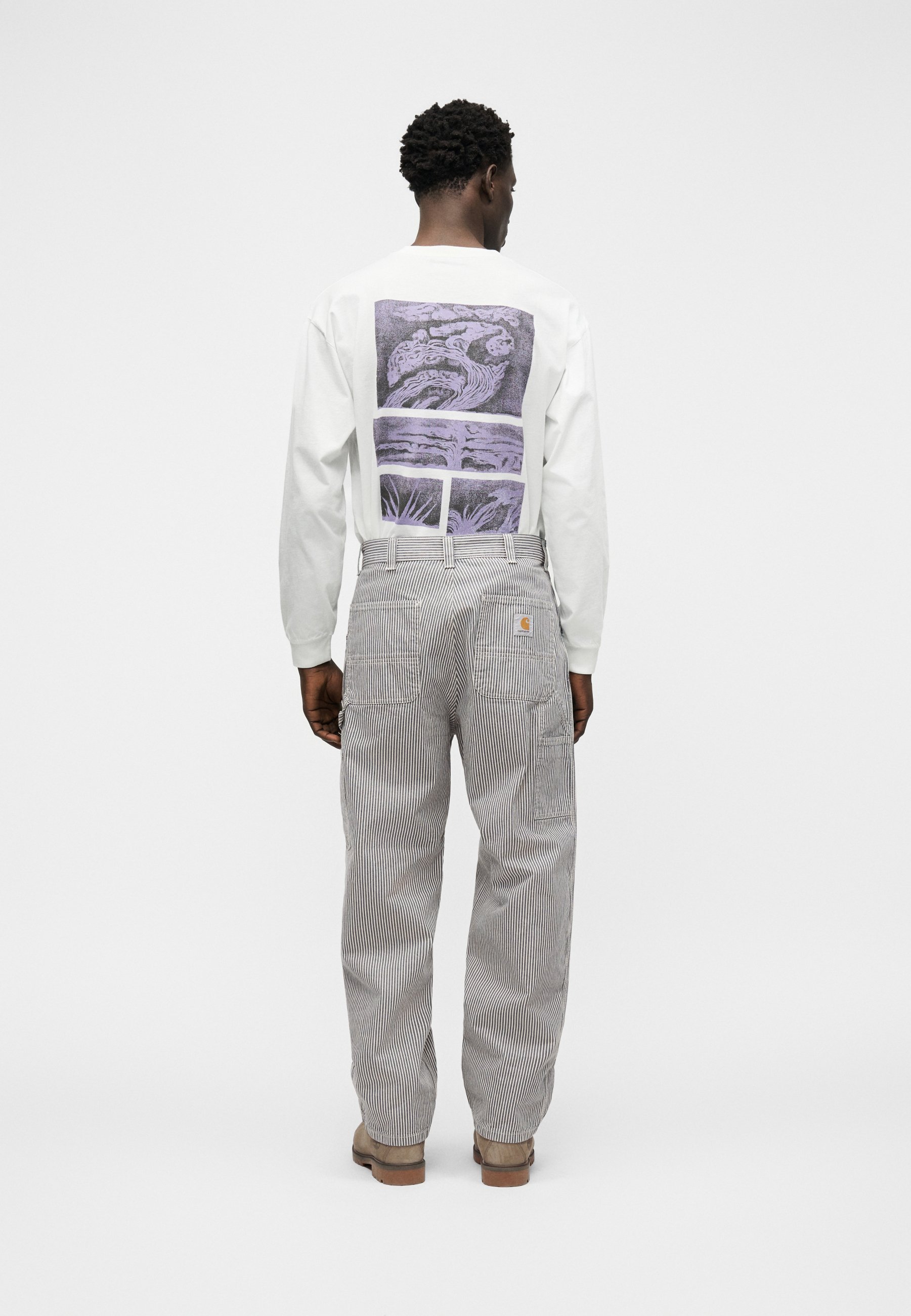 Carhartt WIP MERCER HICKORY - Trousers - grey - Zalando.co.uk