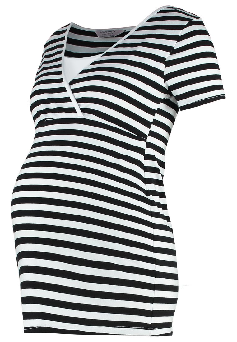 Dorothy Perkins Maternity T-shirt print zwart/wit